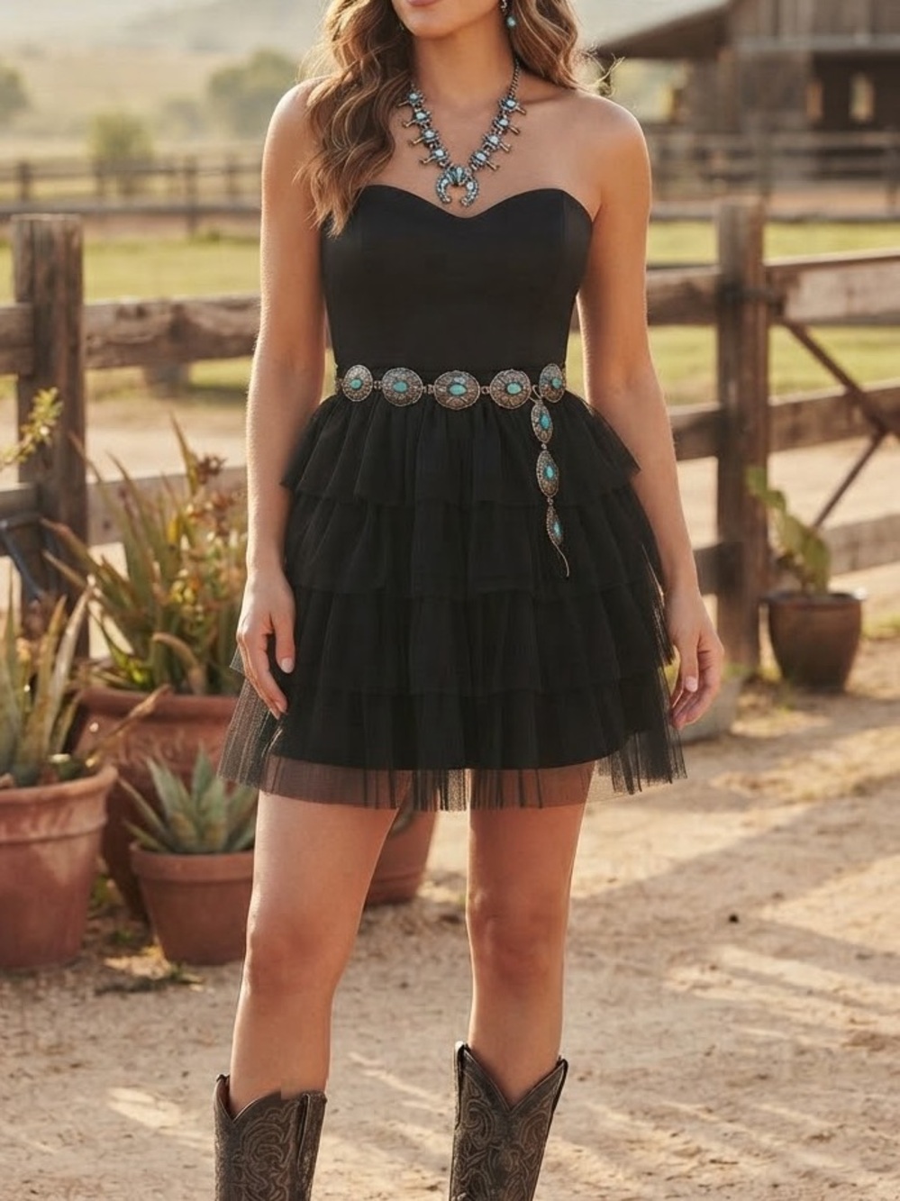 Lulus Black Strapless Tiered Tulle Mini Dress